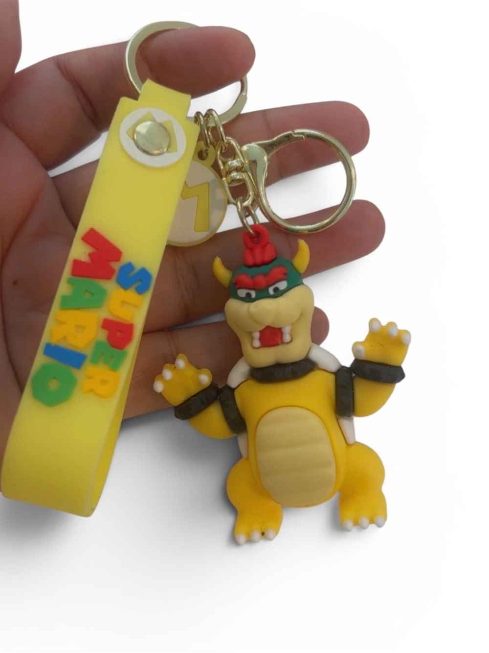 Super Mario Bowser Silicone Keychain Wristlet Bowser Character Gamer Gift